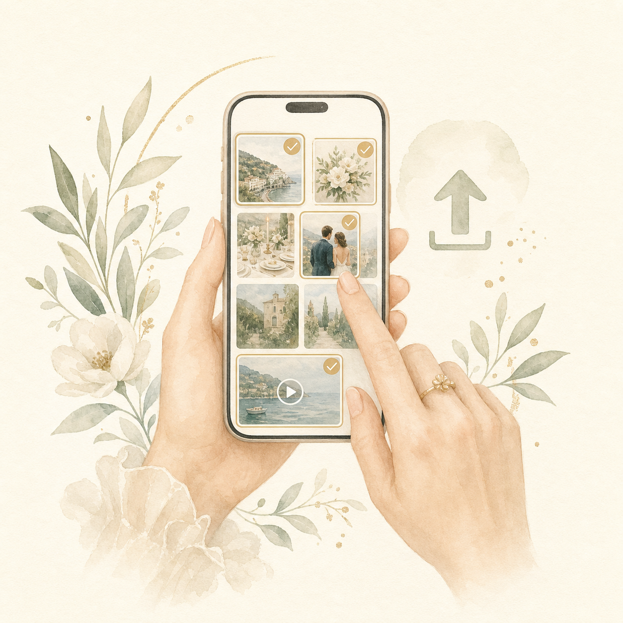 Foto e video scelti dalla galleria di un telefono
